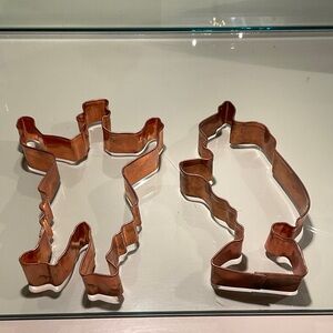 Set of 2 Copper Circus Cookie Cutters!  Greg I’ve, weight and condition.